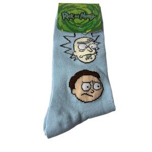 Rick and Morty Men’s Cartoon Crew Socks Funny Graphic Novelty Gift Size 9-13
